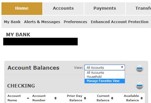 Define the default number of days cleared transactions are displayed in history. Define which account information is displayed in Online Banking.