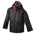 material: 100% polyester colour: black, red, silver size: L 19.90 TIOAP520/L Rain-Jacket (Size M) can be stored in a side pocket and fastened to a belt.