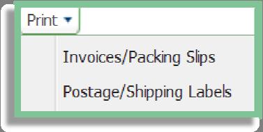 Invoices/Packing Slips Invoices/Packing slips will print an invoice that can be used as an invoice or as a picking ticket.