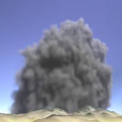 volcanic smoke.