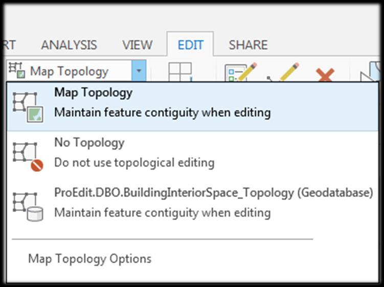 Editing Behavior Settings Map Topology - Enables shared edge editing behavior for all editable and