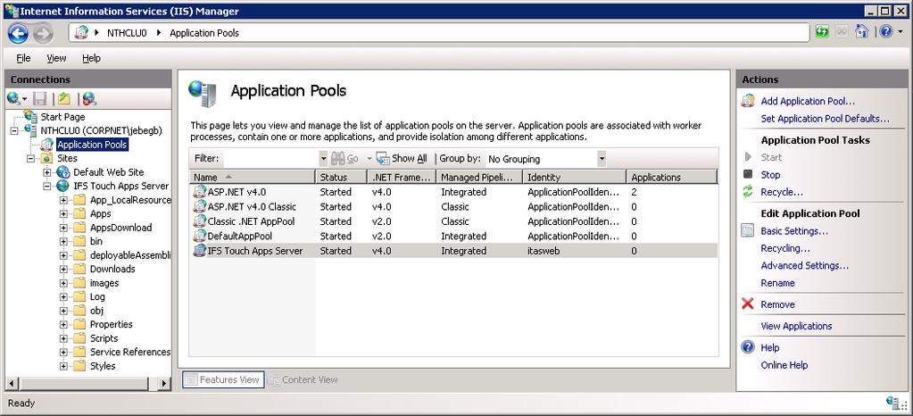 7.5.2 Common User modifications for IIS The
