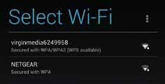 The elements that can be applied during the setup process are: Wi-Fi. This can be used to set up your Wi-Fi so that you can access the Web and online services.