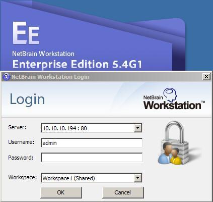 1 Log into to the Workstation a) Launch EE Workstation Select a Workspace Server in the Server drop-down.