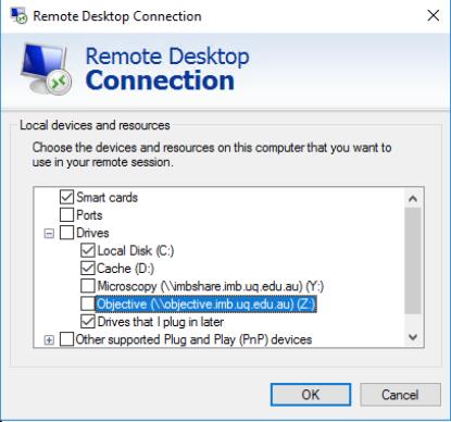 Tick Drives Select the Drives or