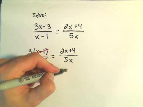 Solving Rational Equations To solve Rational Equations, make the proportion (a/b)=(c/d) and then cross multiply Be