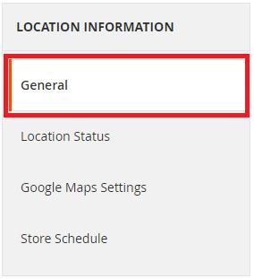 5 Add Store Location In the above (screenshot) you will see Create New Location button clicking it will take you to Location Detail page where stores are created by inputting necessary information.