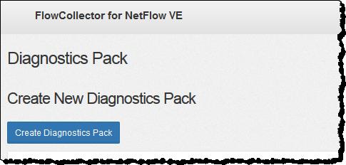Having a diagnostics pack can be invaluable if you need to troubleshoot. Important: The generation of a diagnostics pack may fail in large systems as a result of timing out.