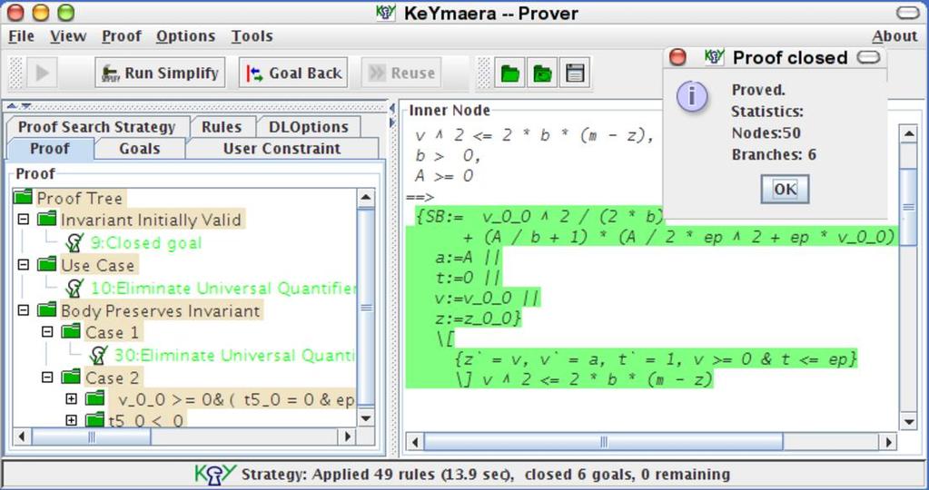 KeYmaera X Automated and interactive theorem prover for hybrid automata