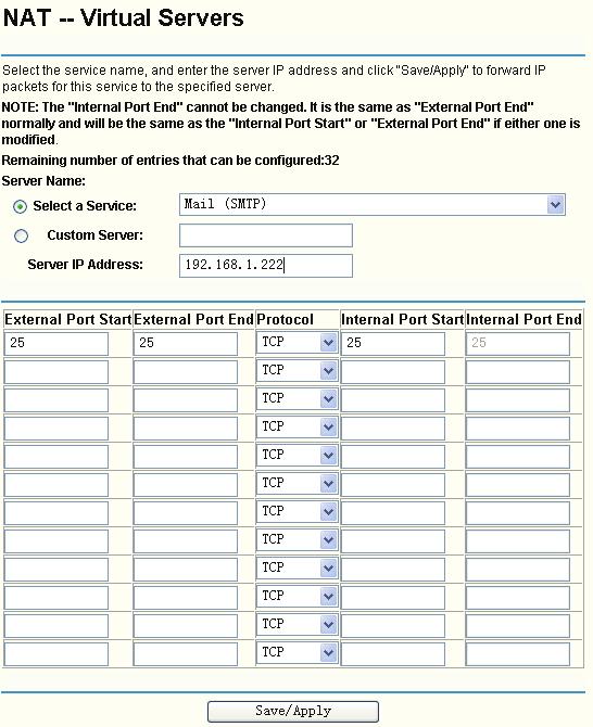 Figure 5-17 2. Select the service which you want to use from the drop-down list. If the list does not have the service you need, type the name of the custom service in the text box. 3.