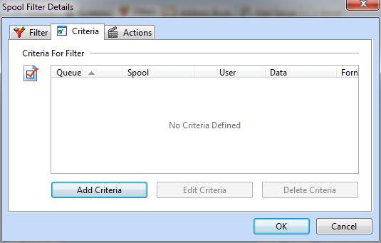 Filter Definition Adding a Filter Once the filter header has been created, the selection criteria can be defined.