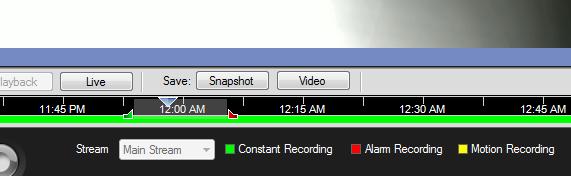 Appendix E: TruVision recorder archiving instructions 2. Slide the green and red markers of the video segment to adjust the time frame of the segment as required.