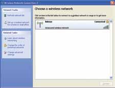 Operating system s built-in wireless network setup Your wireless network will appear as Connected when your connection is active.