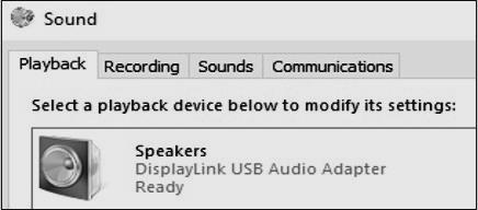 projector for changing the video and sound settings. Verify that audio is supported by the display 3.