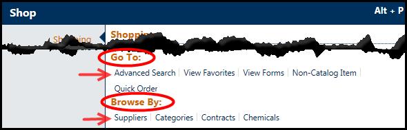 From the sidebar menu, you may also select Options within the Go To and Browse By sections rather than access the home shopping page for your shopping needs.