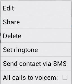 4.3 Edit a contact Touch to open the Contacts list. Slide with your finger up/down to find a contact. Select the one you need, and Edit.