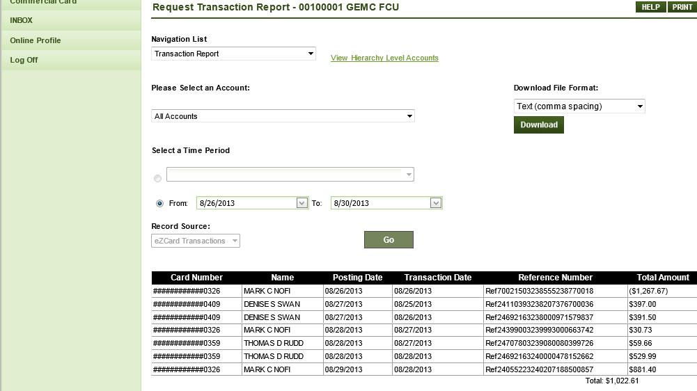 This is helpful when accessing a billing account, to view all transactions posting to it.