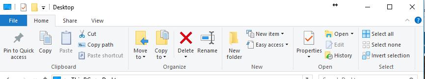 1. ii. If you don t see the Ribbon Bar, click on the downward-pointing icon next above the search box. Once clicked it should stay visible until you click it again, even after you close File Explorer.