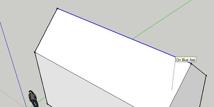 Click on this highlighted line and use the mouse to drag and move the line straight upwards.