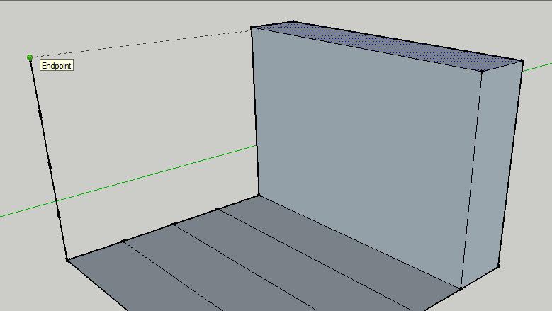 14. Select the Push/Pull tool and extrude the last step.
