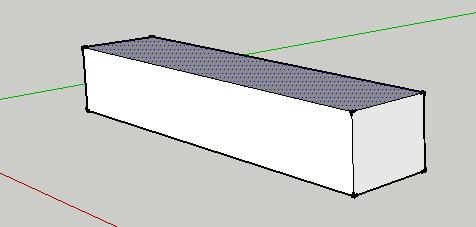 Using the Push/Pull tool, extrude the rectangle upwards and type 250
