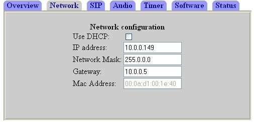 Page 10/16 5.4 Network Use DHCP : Enable this option for the interface to retrieve its network configuration from the closest DHCP server.