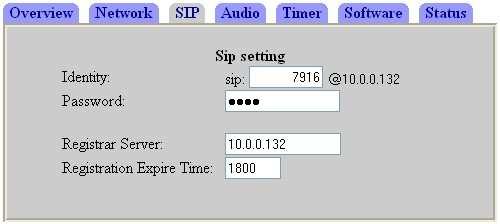 Page 11/16 5.5 SIP Identity : PA interface identity (SIP user phone number created in the PBX).