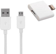 17 USB TO MICRO USB WITH LIGHTNING ADAPTOR APPLE MFI CERTIFIED This product features a 1M long micro USB charge and sync cable and a micro USB to