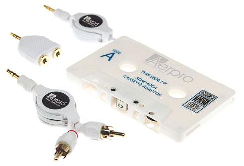 The kit includes with 3.5mm Stereo lead, a 3.5mm stereo lead splitter and dual RCA to stereo lead adaptor.