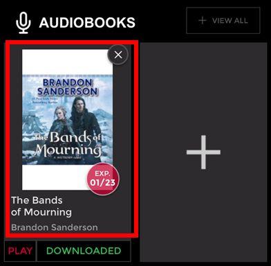 Renewing and Returning eaudiobooks Follow these instructions to either renew or return an eaudiobook. You have two weeks to listen to a title.