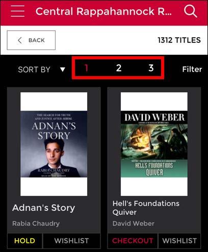 To browse through all of the audiobooks, tap the VIEW ALL button in the upper-right corner: 3.