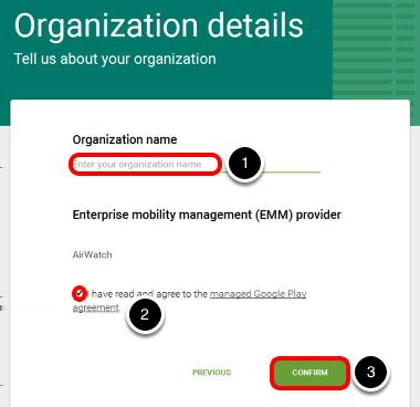 4. Provide your Organization Details 1. Enter your Organization name. 2.