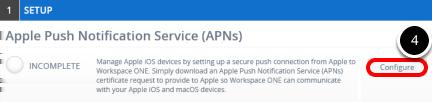 manage mobile devices. To manage ios devices, Workspace ONE UEM requires a valid APNs certificate.