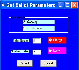 Enter ballot number zero to test.