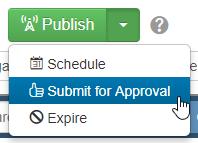 further explain what changes need reviewing. Click Submit to send the page to the other user. The page will now be locked to that user.