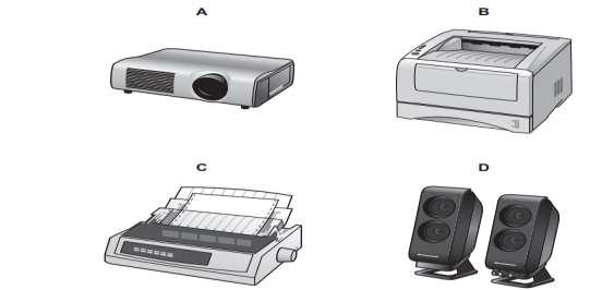 INPUT AND OUTPUT DEVICES 1. Ring two items which are output devices. Blu-ray disc Graph plotter Graphics tablet Optical mark reader Projector Web cam Graph plotter and projector 2.