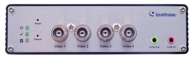 A plug for Video 1 speaker device. A plug for Video 1 audio input. It reboots the GV-Video Server, and keeps all current configurations.