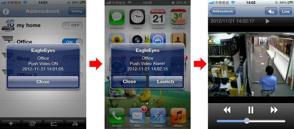 You ll receive the message indicating that Push Video is on. Step3: Return to the main menu of your iphone / ipad.