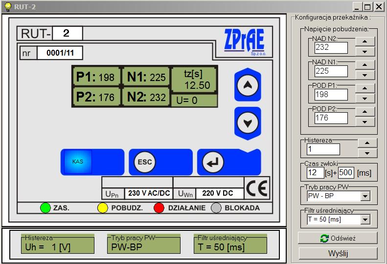 Figure. 9. Window of the ZPrAE-Edit programme for RUT-2 REMOTE COMMUNICATION RTU MODBUS in version 2.xx and later Records and functions The RUT-3 relay in version 2.
