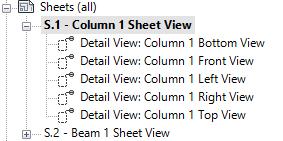 Right/Left/Top/Bottom View contains parameters for each individual view: Create in Revit allows you to decide whether the current view is generated. It can have a True or False value.