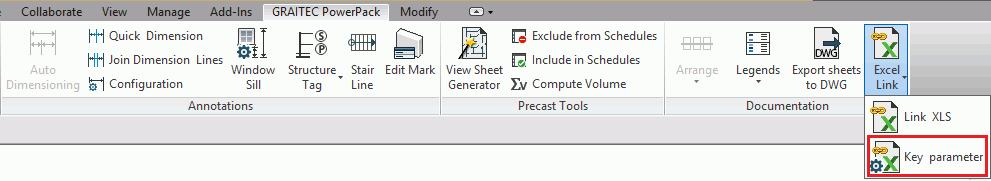 5: Key Parameter With Key Parameter, you can define and complement shared parameters for Revit categories, based on a unidirectional link with an Excel