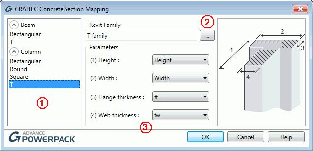 In the new dialog, the user must select the parametric