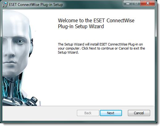 3. Installation To install the ESET Remote Administrator Plug-in for ConnectWise, follow the step-by-step instructions below: 1.