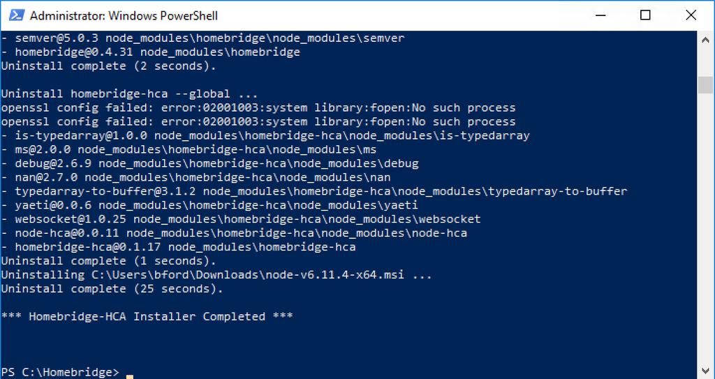 Open a PowerShell command window (as Administrator), type the following command and then press Enter:.\installer.