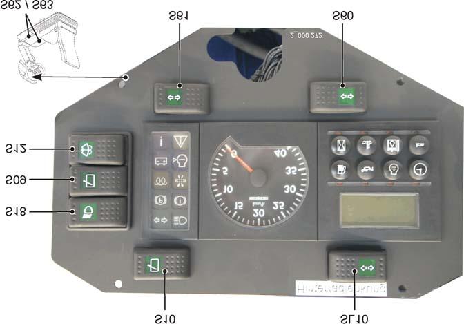 3 Intercom connection (optional) Control Unit Seat Console S60 S61 S62 S63 SL10 Rocker switch to turn seat Rocker switch to turn seat Foot contact switches to turn seat Foot