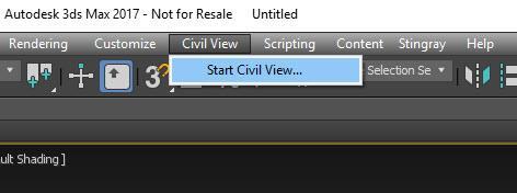 Civil View Civil View is a plug-in provided with 3ds Max. It is used to import data from Autodesk Civil 3D in an automated way that makes populating the scene faster and easier.