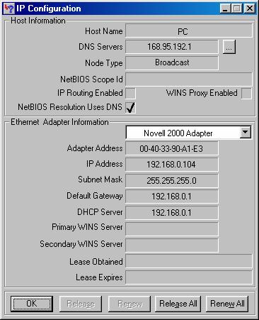 Click here to reveal more. Figure 15: IP Configuration On the top (see Figure 15), the Host Name and DNS server are what the computer is called when it is looking for a named resource.
