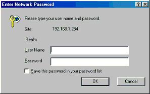 NOTE: No user name is required and the default password is left blank. 2. To logon, just click OK (see Figure 5).