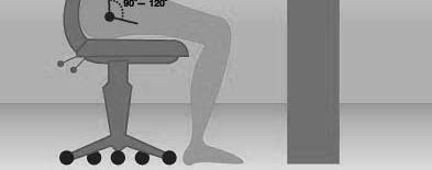 Adjust the back rest in a way that pushes your upper body slightly forward but still offering enough flexibility to yield movement. If possible adjust the height of your armrests.