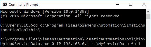 exe" into the installation folder of the SIMATIC Automation Tool V3.1 SP2. (Default: "c:\program Files\Siemens\Automation\SimaticAutomationTool\bin\"). Administrator rights may be required for this.